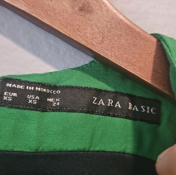 Zara Basic Women's XS Dress Mini Green - Picture 3 of 3